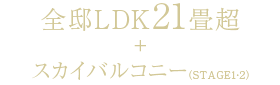 全邸LDK21畳超＋スカイバルコニー（STAGE1・2）