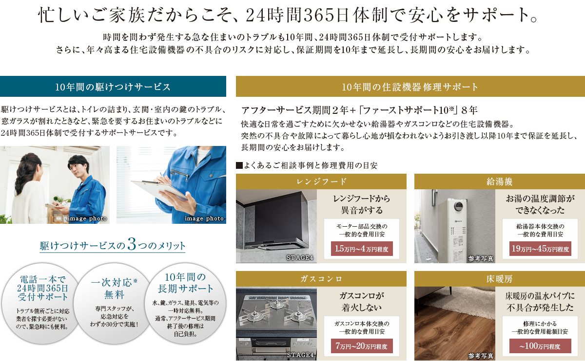 忙しいご家族だからこそ、24時間365日体制で安心をサポート。