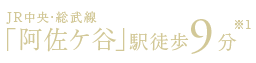 JR中央・総武線「阿佐ケ谷」駅徒歩9分