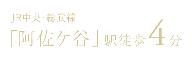 JR中央・総武線「阿佐ケ谷」駅徒歩4分