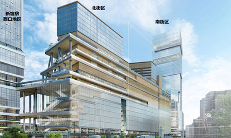 イメージパース（西口駅前広場より計画建物を望む）
