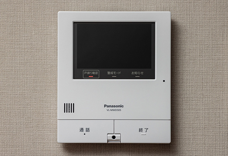 解錠機能付きエントランスモニター