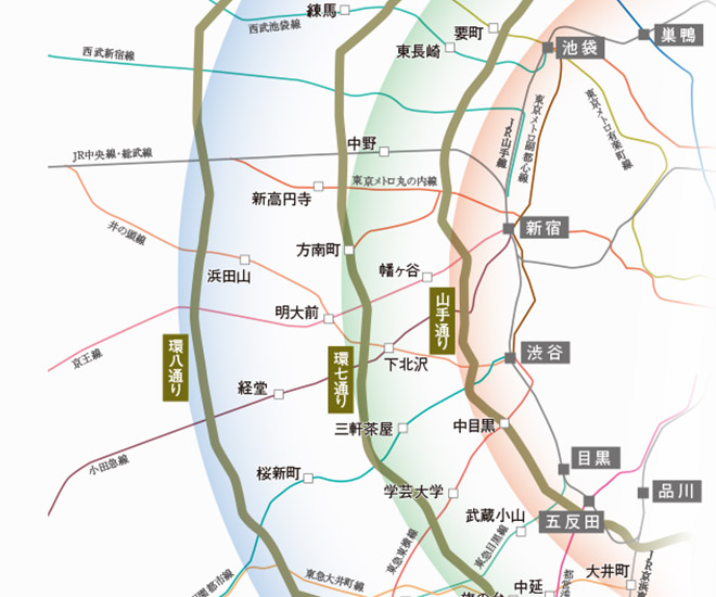 都心エリアマップ