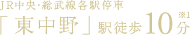 JR中央・総武線各駅停車「東中野」駅徒歩10分