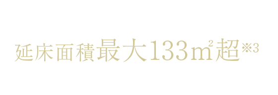 延床面積最大133㎡超［※3］
