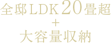 全邸LDK20畳超＋大容量収納
