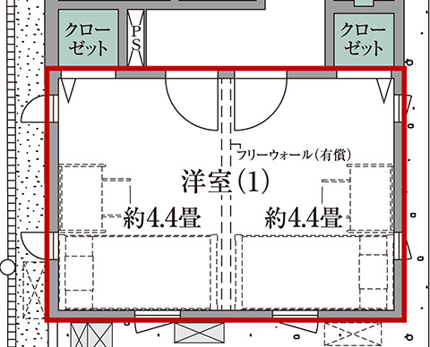 間取り部分図（STAGE1／1F）