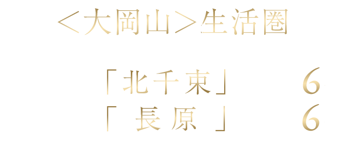 ＜大岡山＞生活圏 ―5駅3路線利用可能― 東急大井町線「北千束」駅徒歩6分※1／東急池上線「長原」駅徒歩6分※1