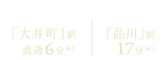 再開発が続く 東急池上線・大井町線「旗の台」駅より「大井町駅」直通6分※2、東急大井町線「北千束」駅より「品川」駅17分※2