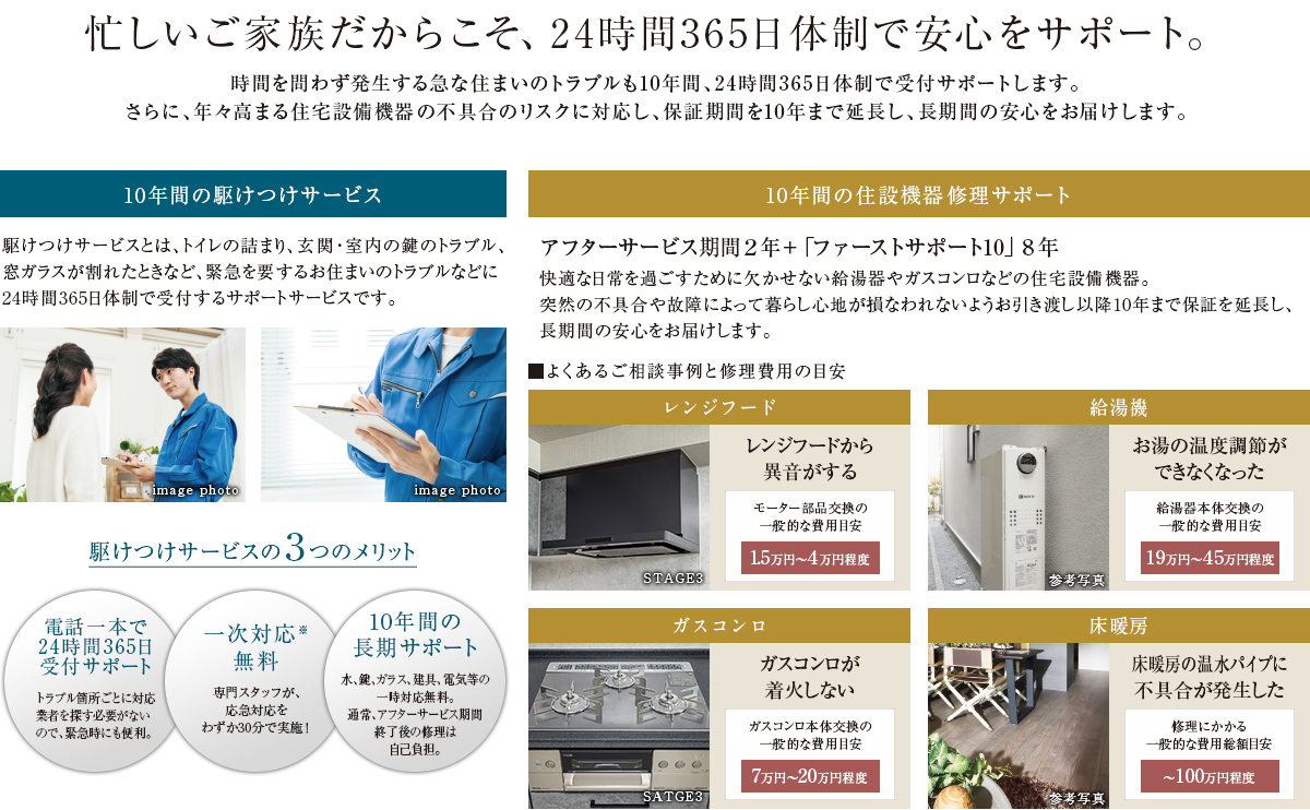 忙しいご家族だからこそ、24時間365日体制で安心をサポート。