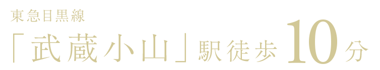 東急目黒線「武蔵小山」駅徒歩10分