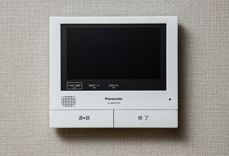 解錠機能付きエントランスモニター