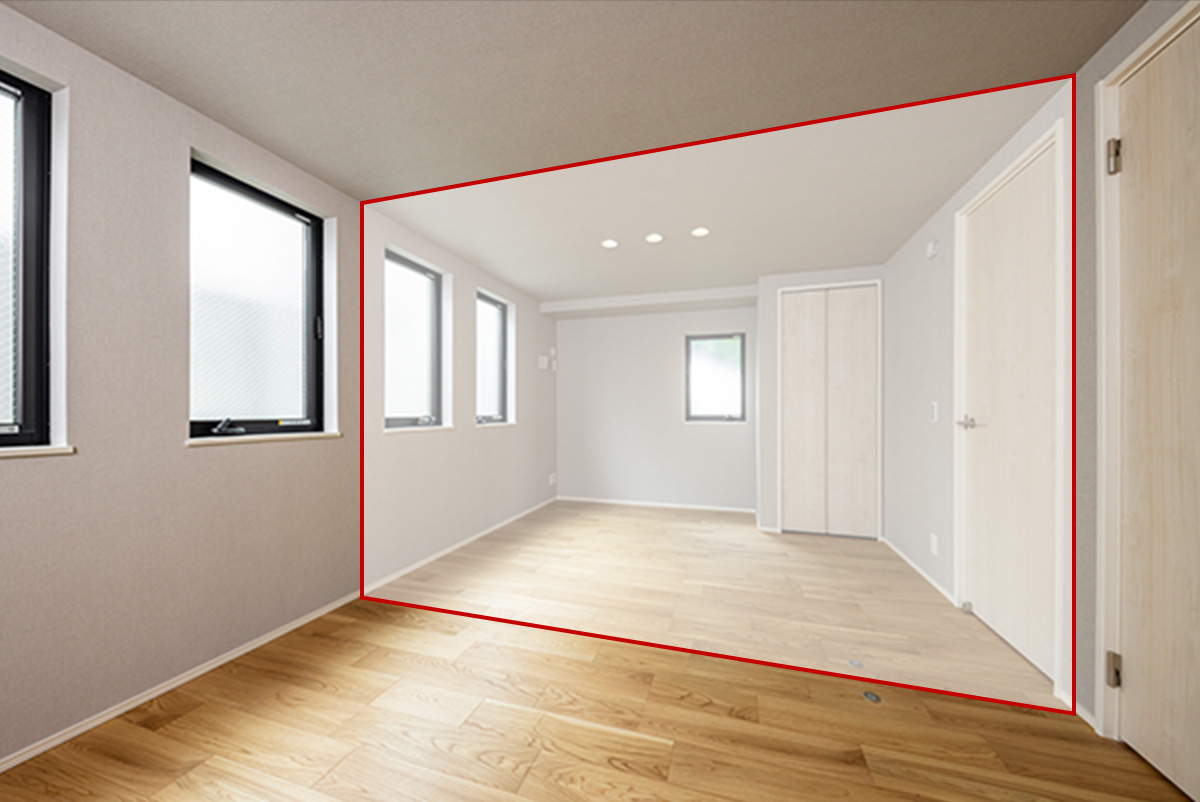 フリーウォール設置箇所イメージ＜サービスルーム（納戸）／STAGE1＞