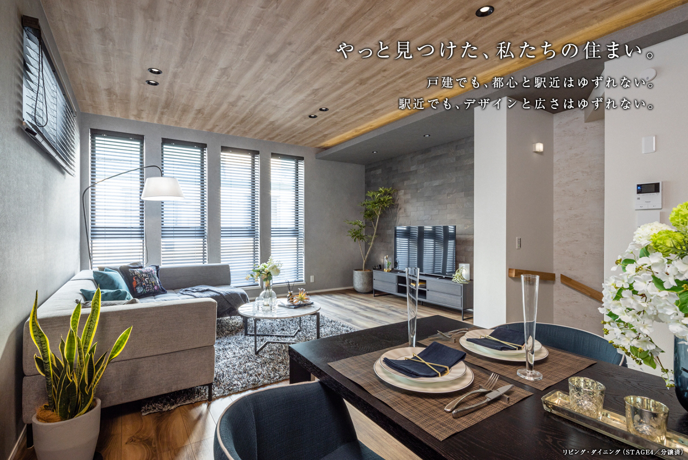 やっと見つけた、私たちの住まい。戸建でも、都心と駅近はゆずれない。駅近でも、デザインと広さはゆずれない。