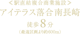 ≪駅直結複合商業施設≫アイテラス落合南長崎 徒歩8分（最遠区画より約600m）