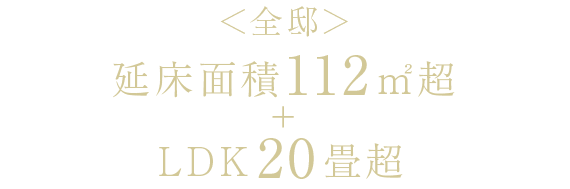 ＜全邸＞ 延床面積112㎡超 ＋ LDK20畳超