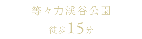 等々力渓谷公園 徒歩15分