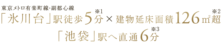 東京メトロ有楽町線・副都心線「氷川台」駅徒歩5分×建物延床面積126平米超、「池袋」駅へ直通6分