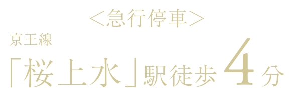 ＜急行停車＞京王線「桜上水」駅徒歩4分