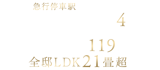 急行停車駅　西武新宿線「鷺ノ宮」駅徒歩4分※1×建物延床面積119㎡超※2・全邸LDK21畳超
